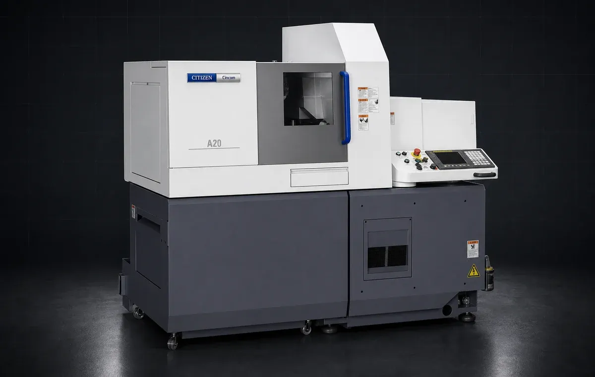 Swiss-type automatic lathe for precision parts.